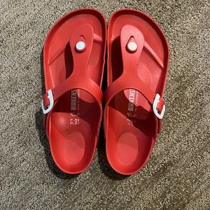 Red Birkenstock Gizeh EVA 37